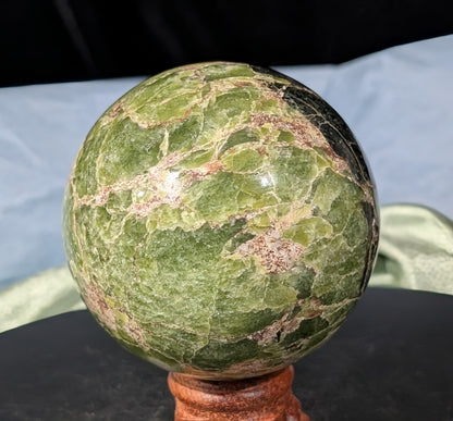 Green Tremolite Sphere