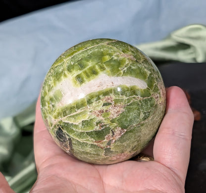 Green Tremolite Sphere