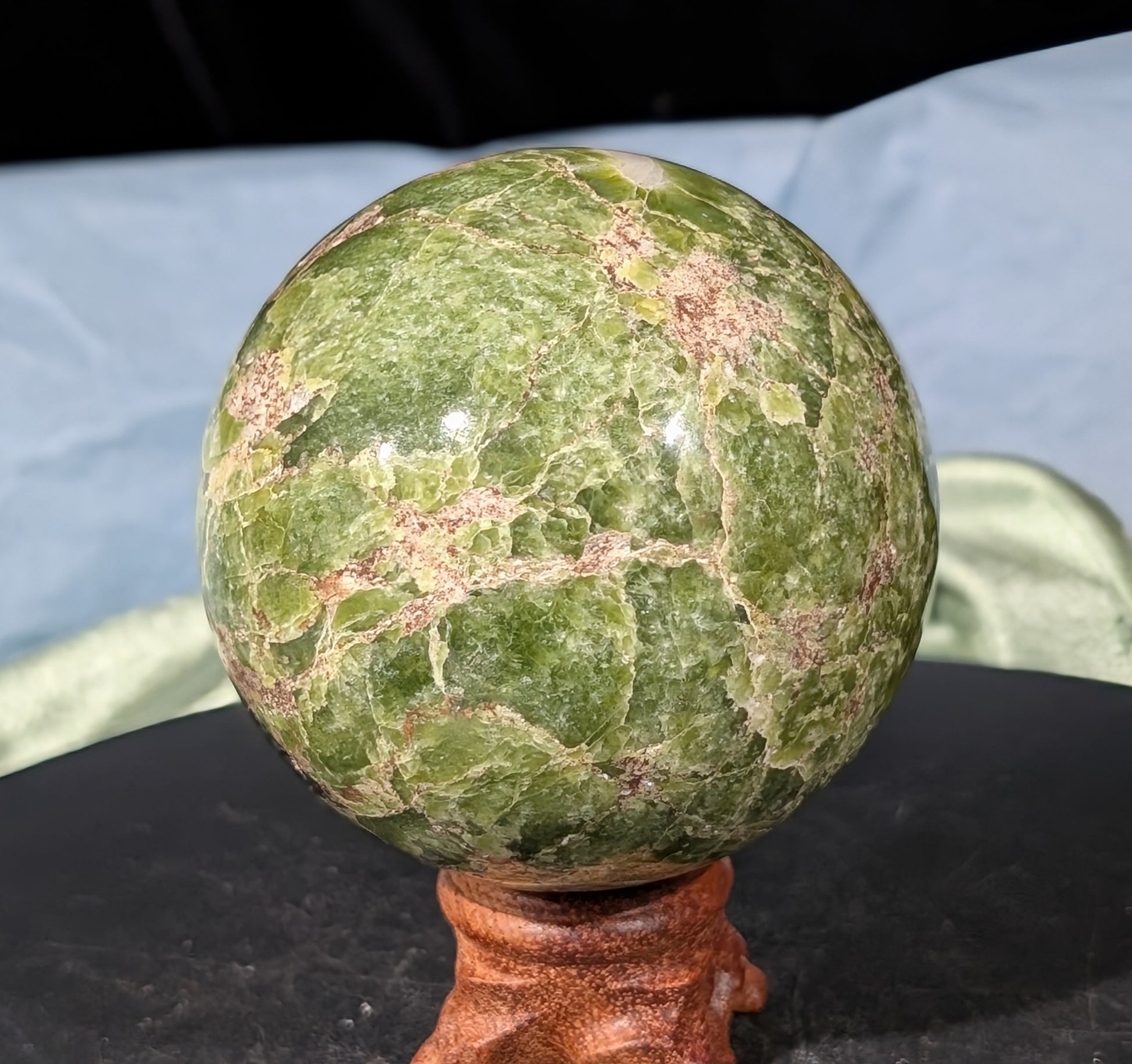 Green Tremolite Sphere