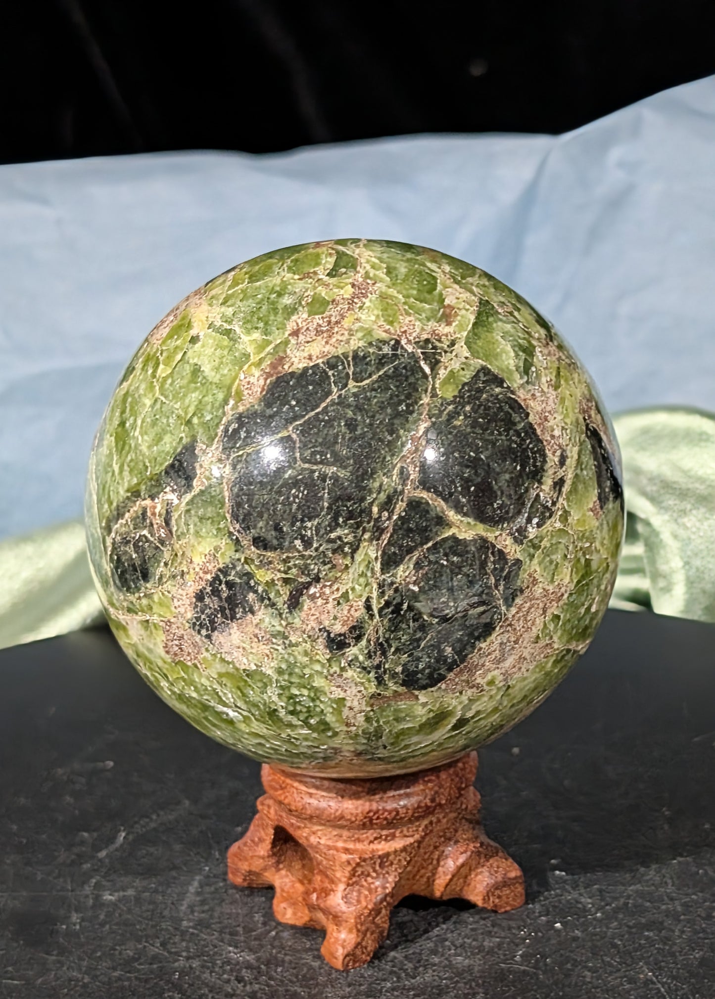 Green Tremolite Sphere