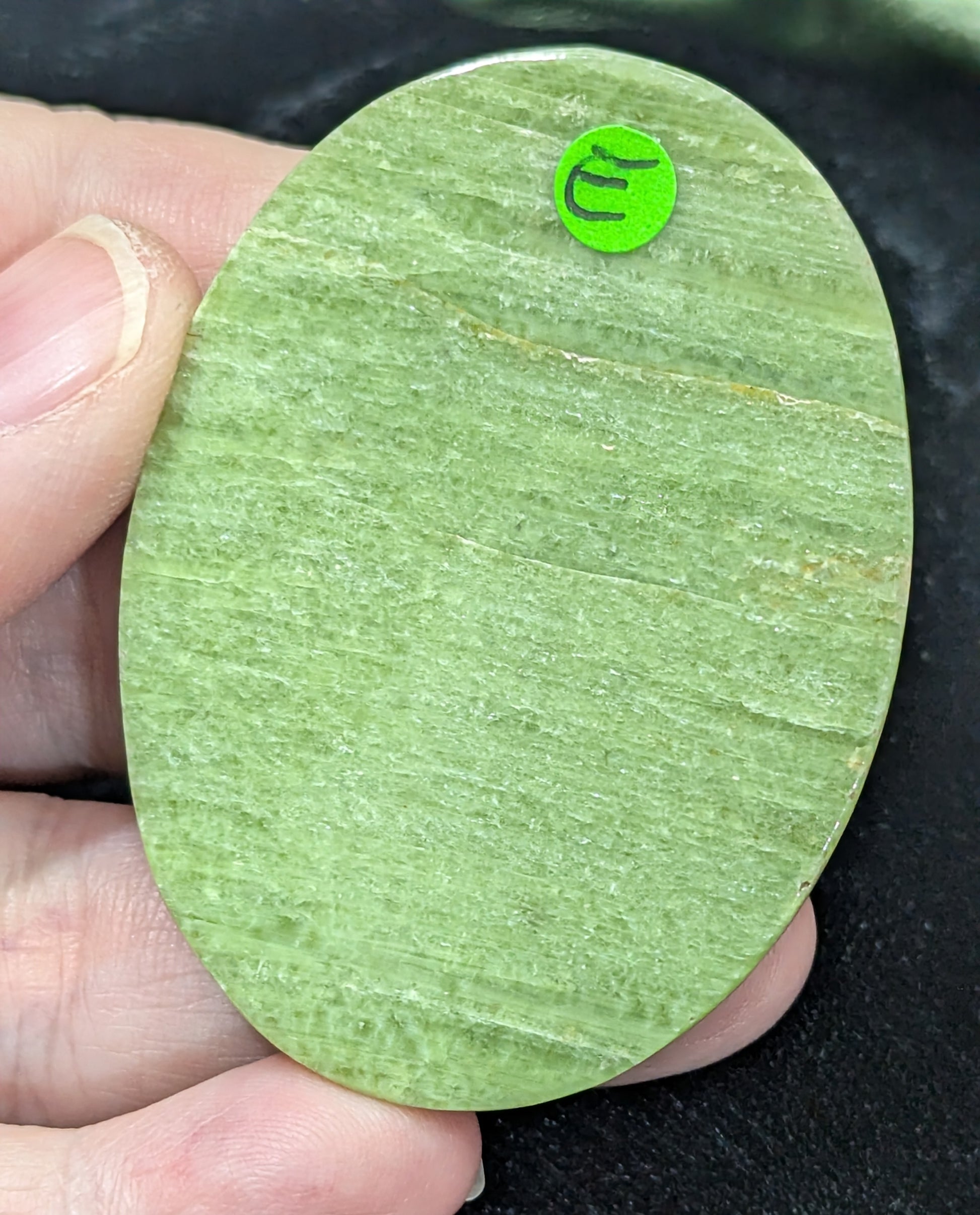 Green Tremolite Worry Stone
