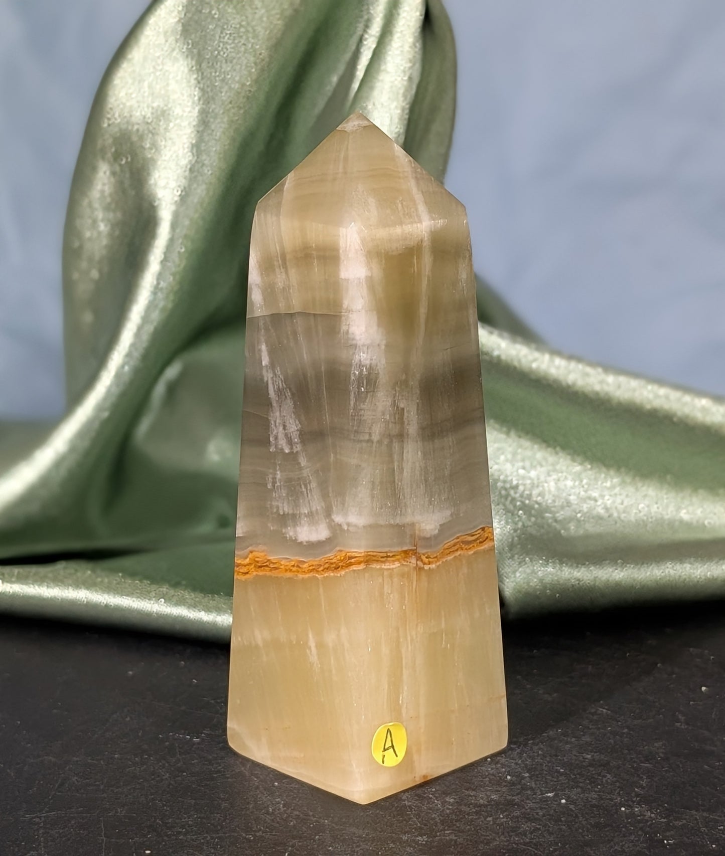 Green and Yellow Lemon Calcite Tower 1A1