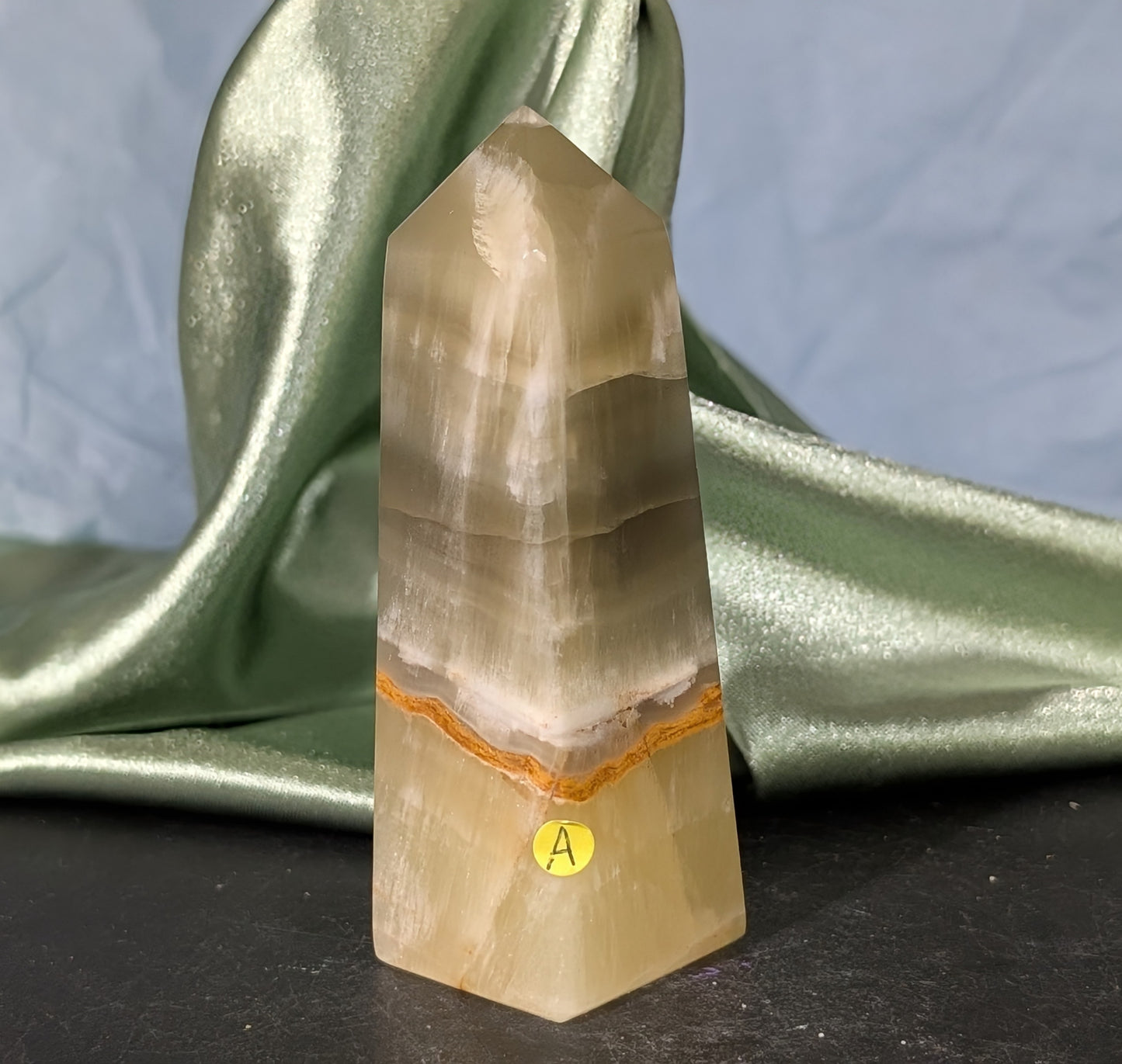 Green and Yellow Lemon Calcite Tower 1A2