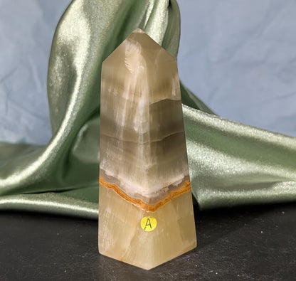 Green and Yellow Lemon Calcite Tower 1A2