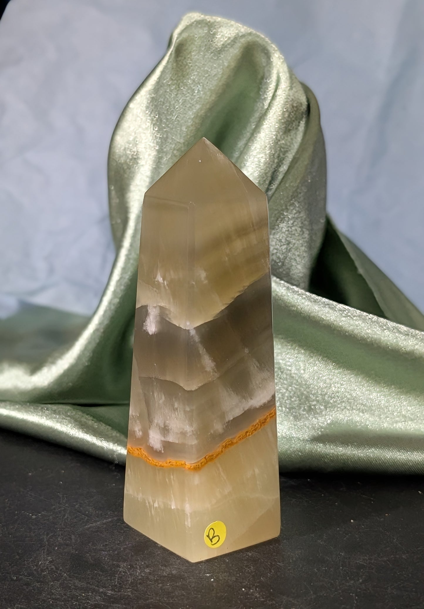 Green and Yellow Lemon Calcite Tower 1B2