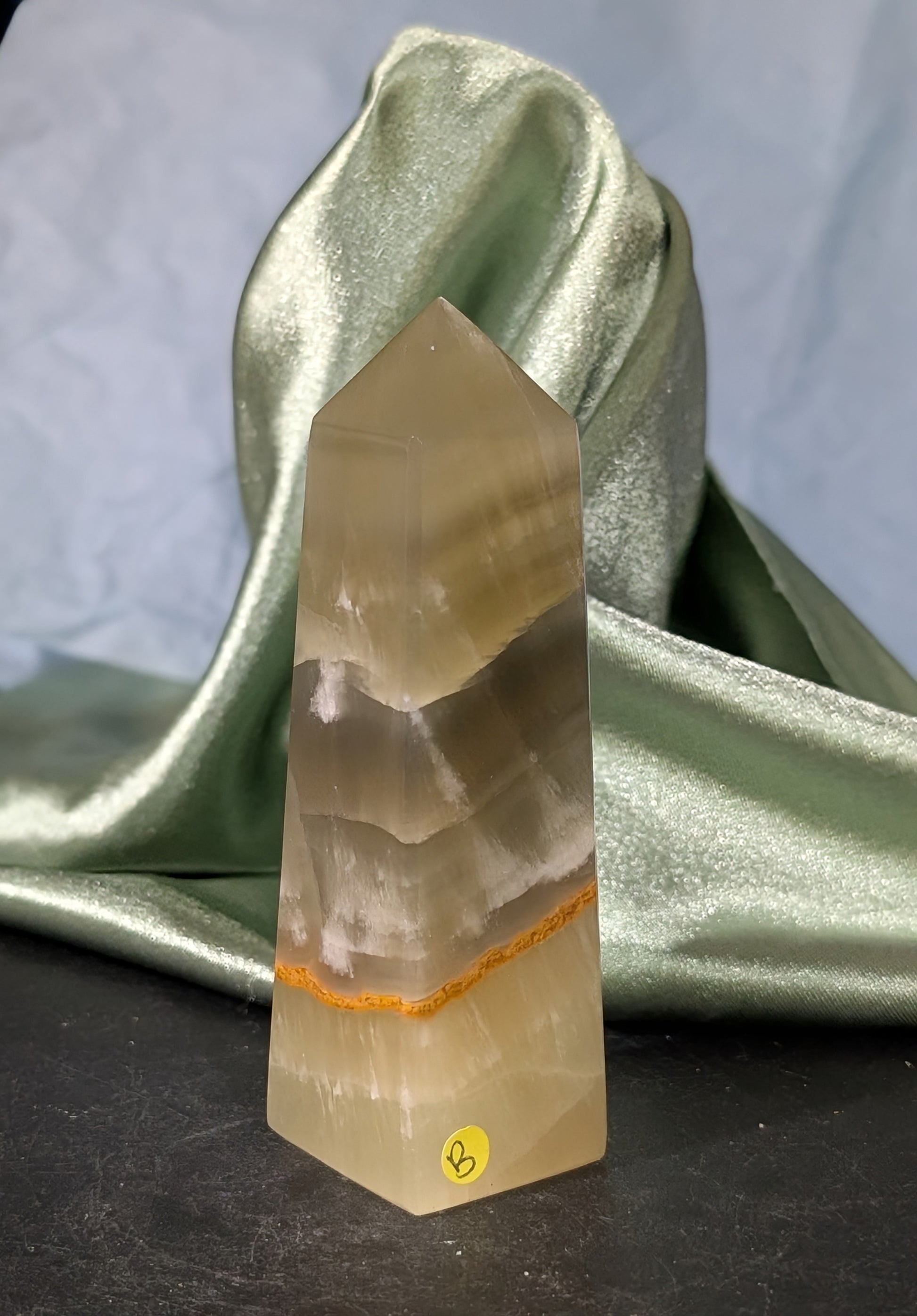 Green and Yellow Lemon Calcite Tower 1B2