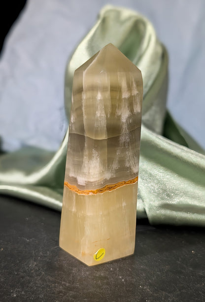 Green and Yellow Lemon Calcite Tower 1C2