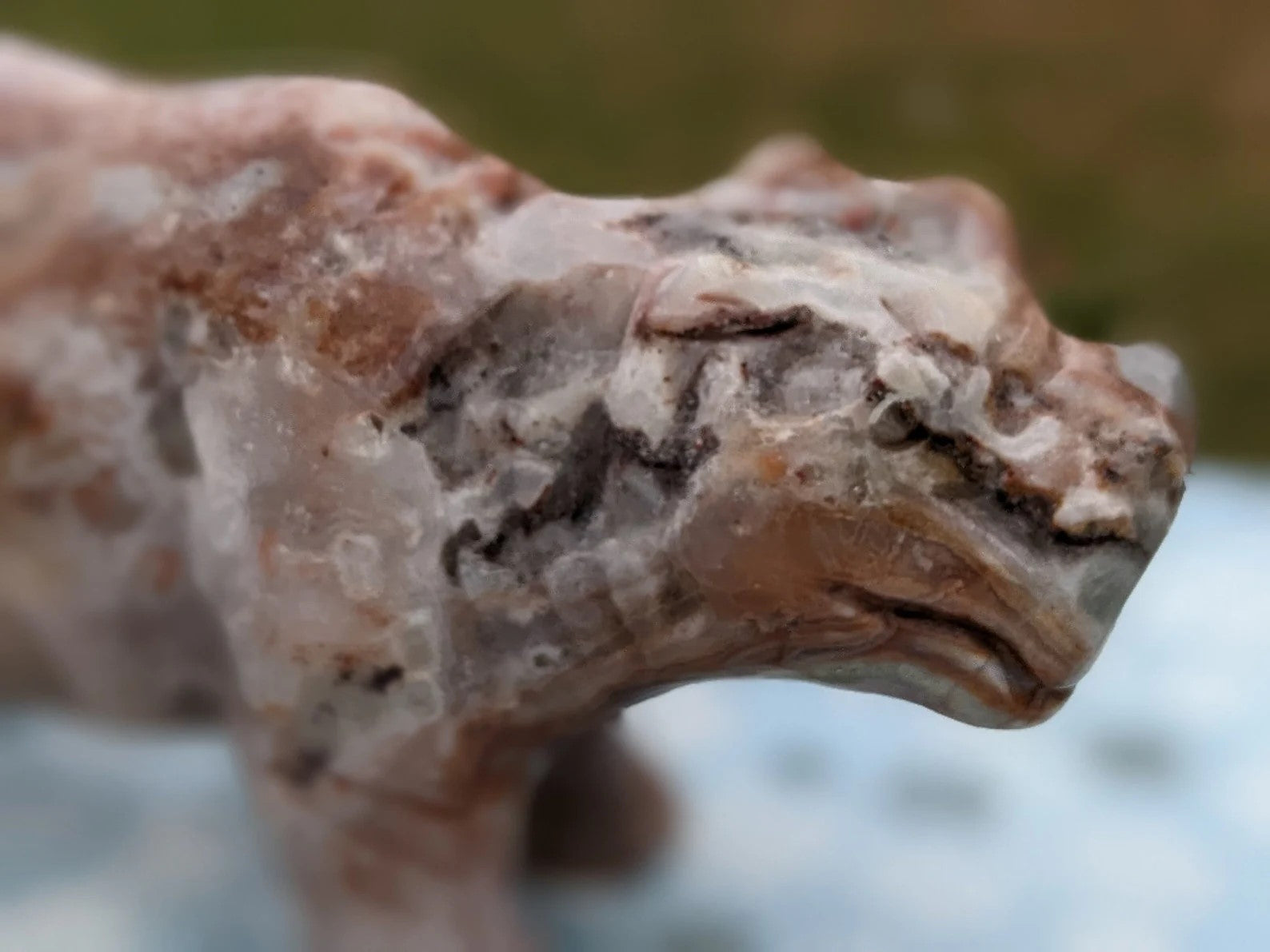 Hand Carved Indonesian Agate Hippo