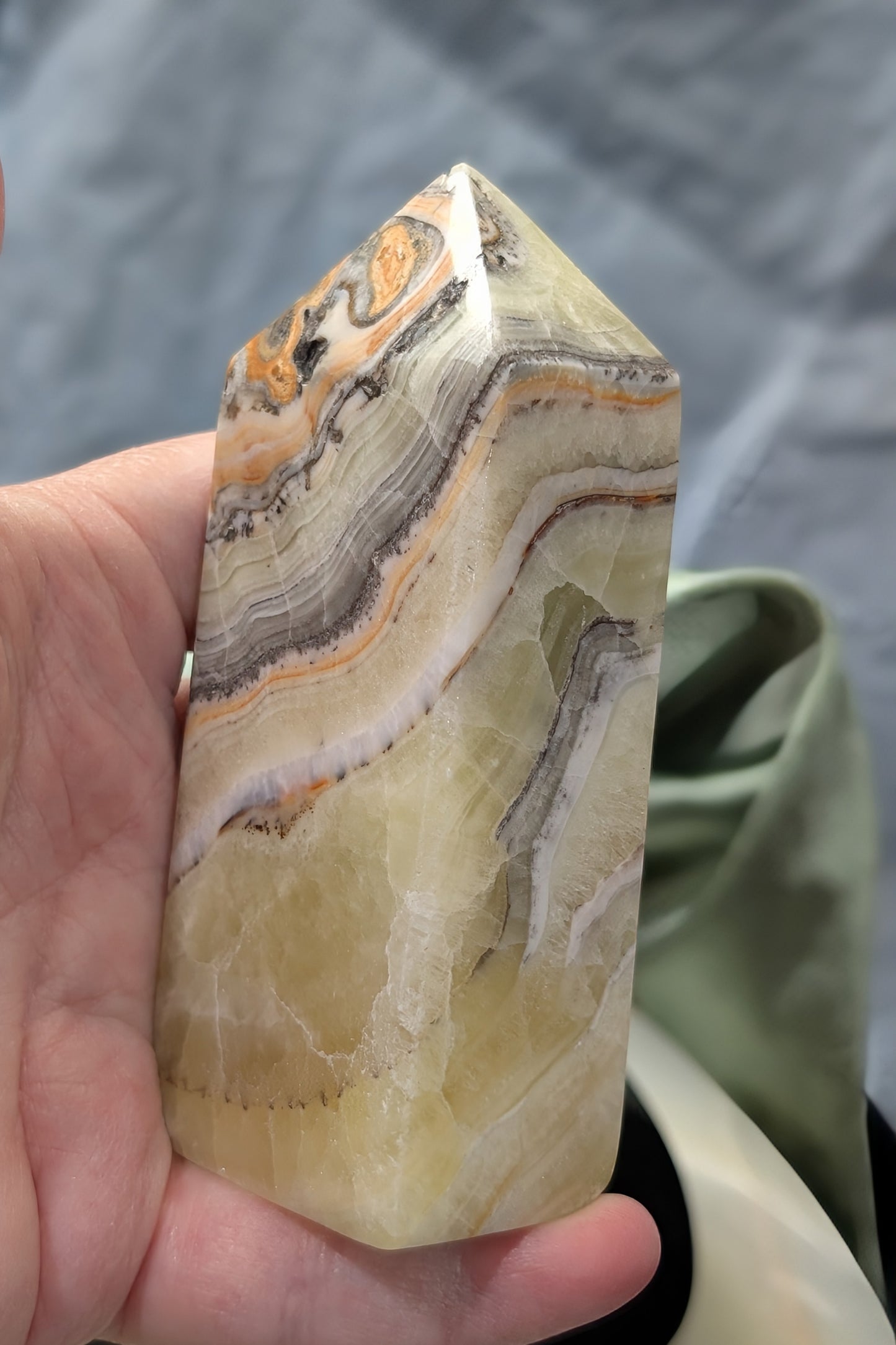 Hand Carved Brucite Tower