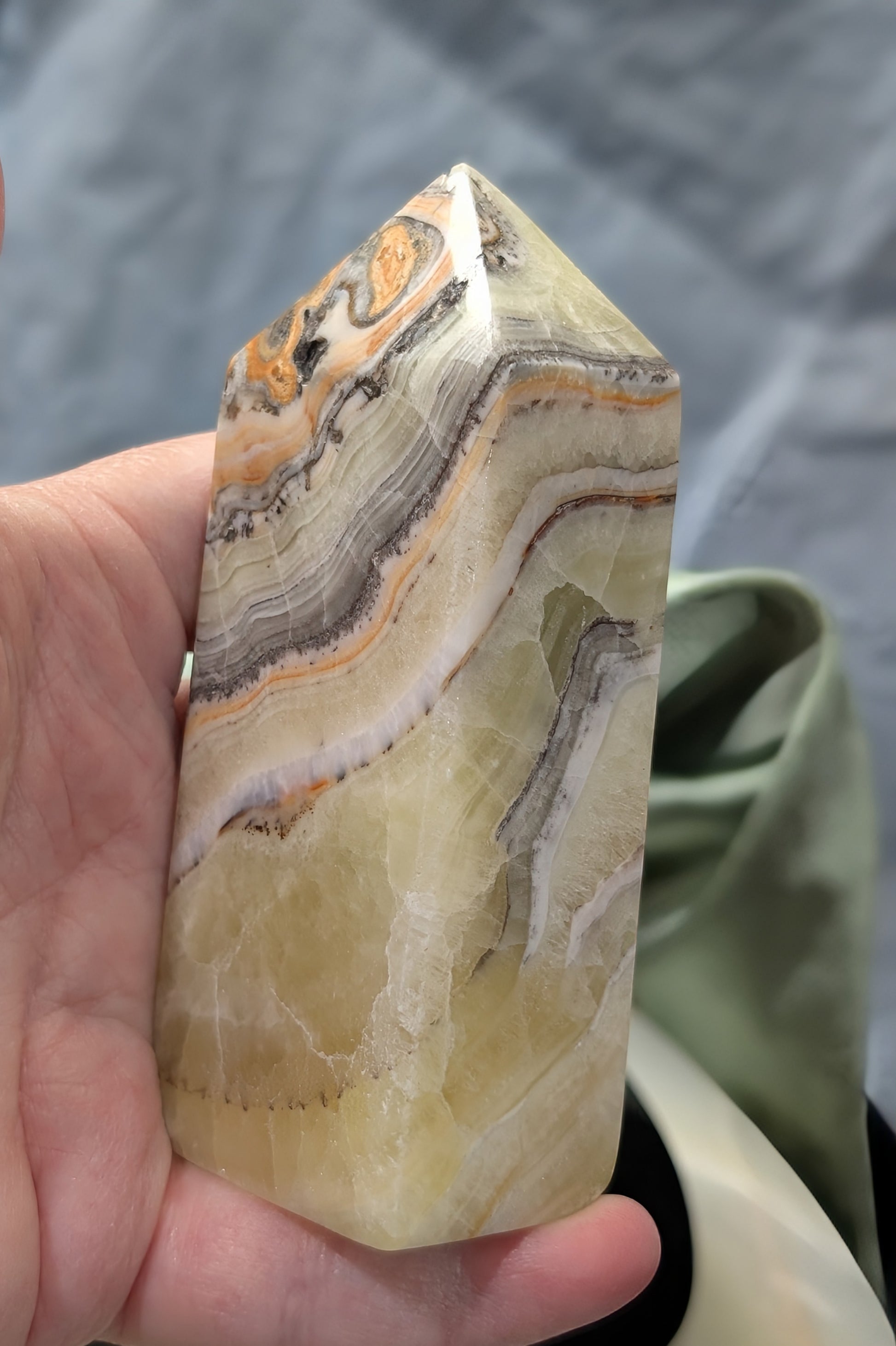 Hand Carved Brucite Tower