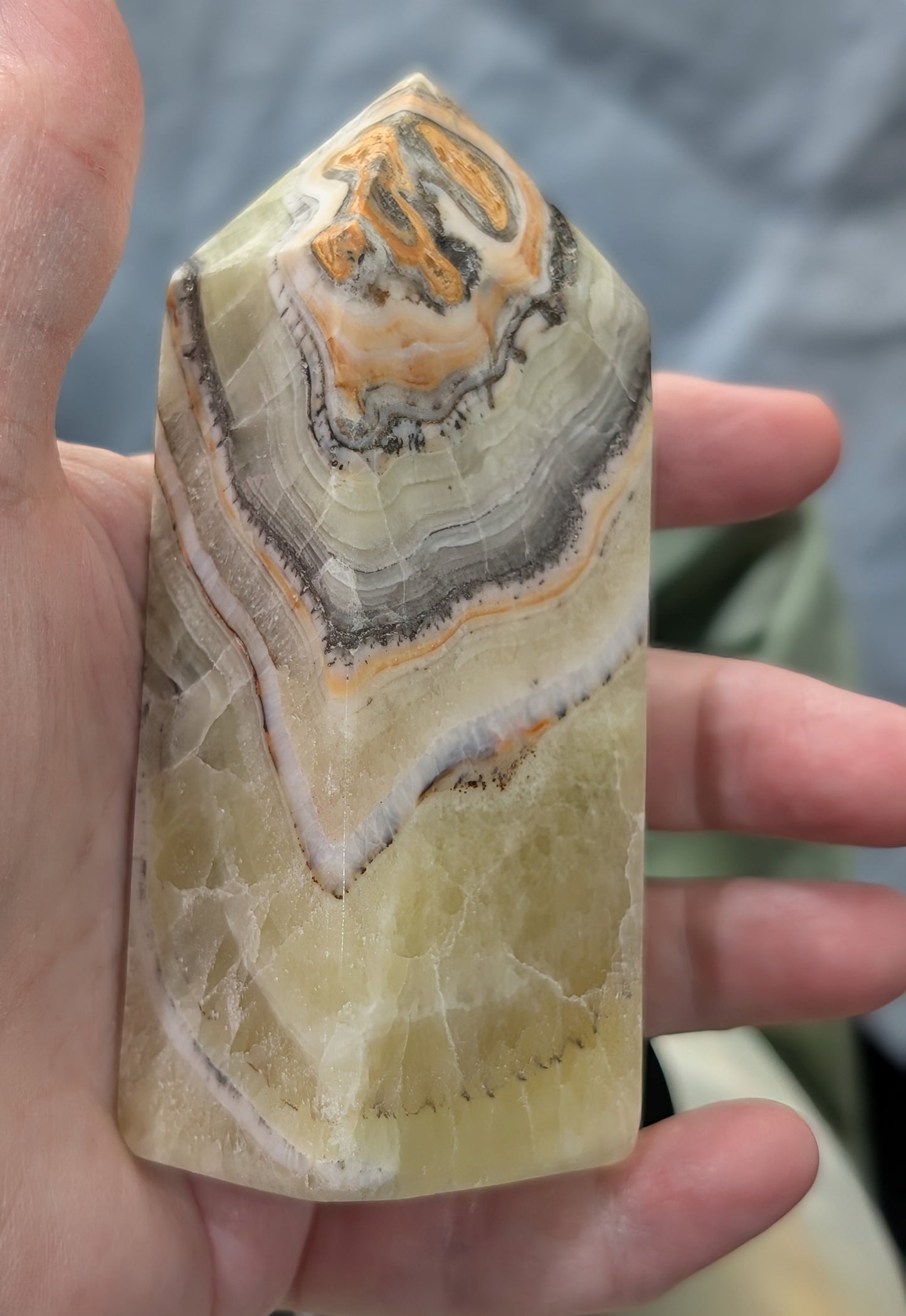 Hand Carved Brucite Tower