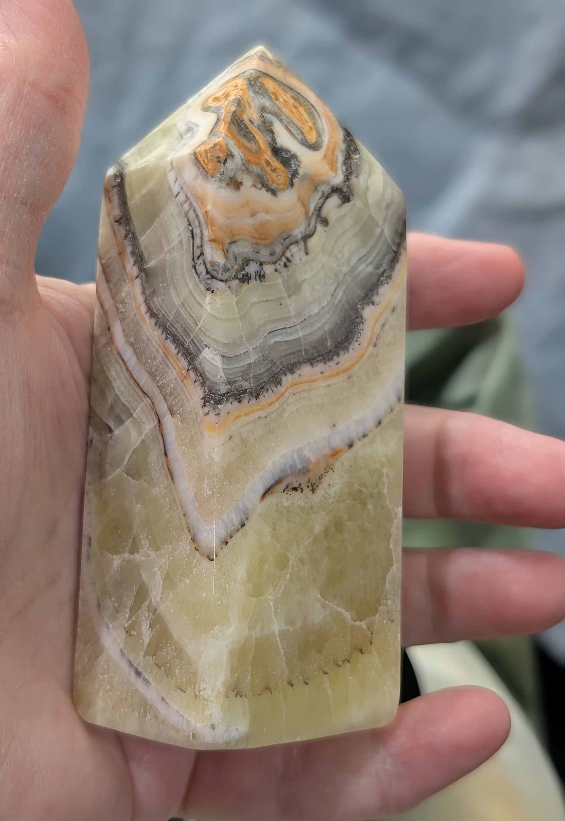 Hand Carved Brucite Tower