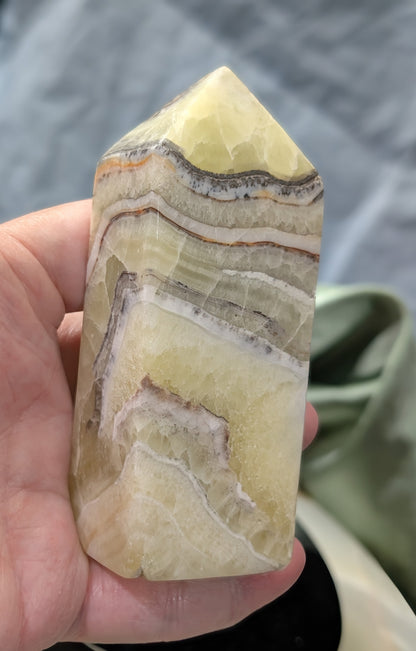 Hand Carved Brucite Tower