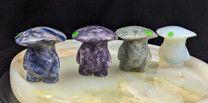 Hand Carved Crystal Mushroom People