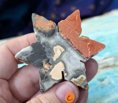 Hand Carved Maligano Jasper Snowflake