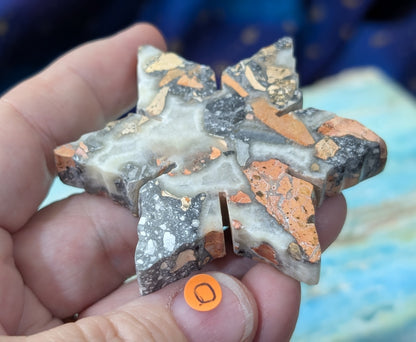 Hand Carved Maligano Jasper Snowflake