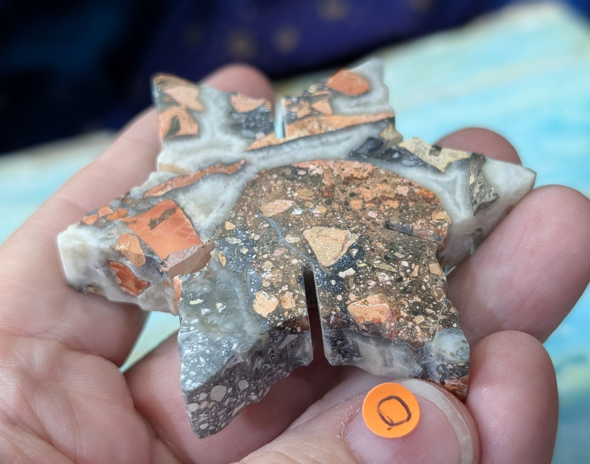 Hand Carved Maligano Jasper Snowflake