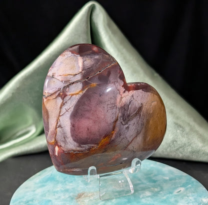 Hand Carved Mookaite Heart