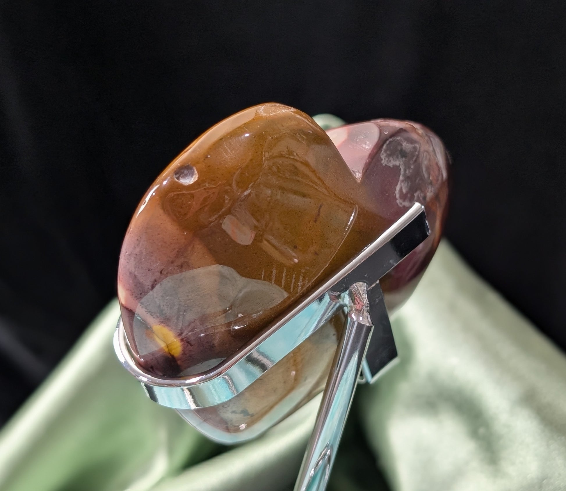 Hand Carved Mookaite Heart