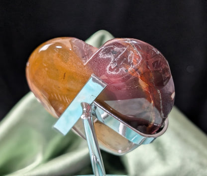 Hand Carved Mookaite Heart