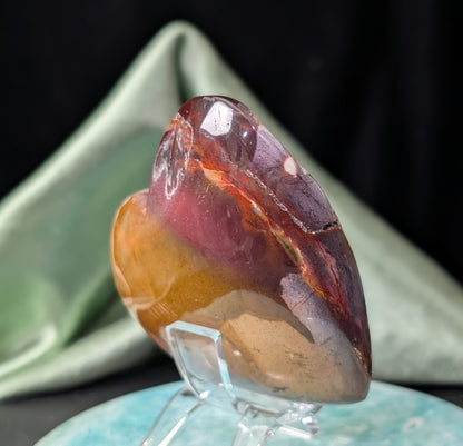 Hand Carved Mookaite Heart