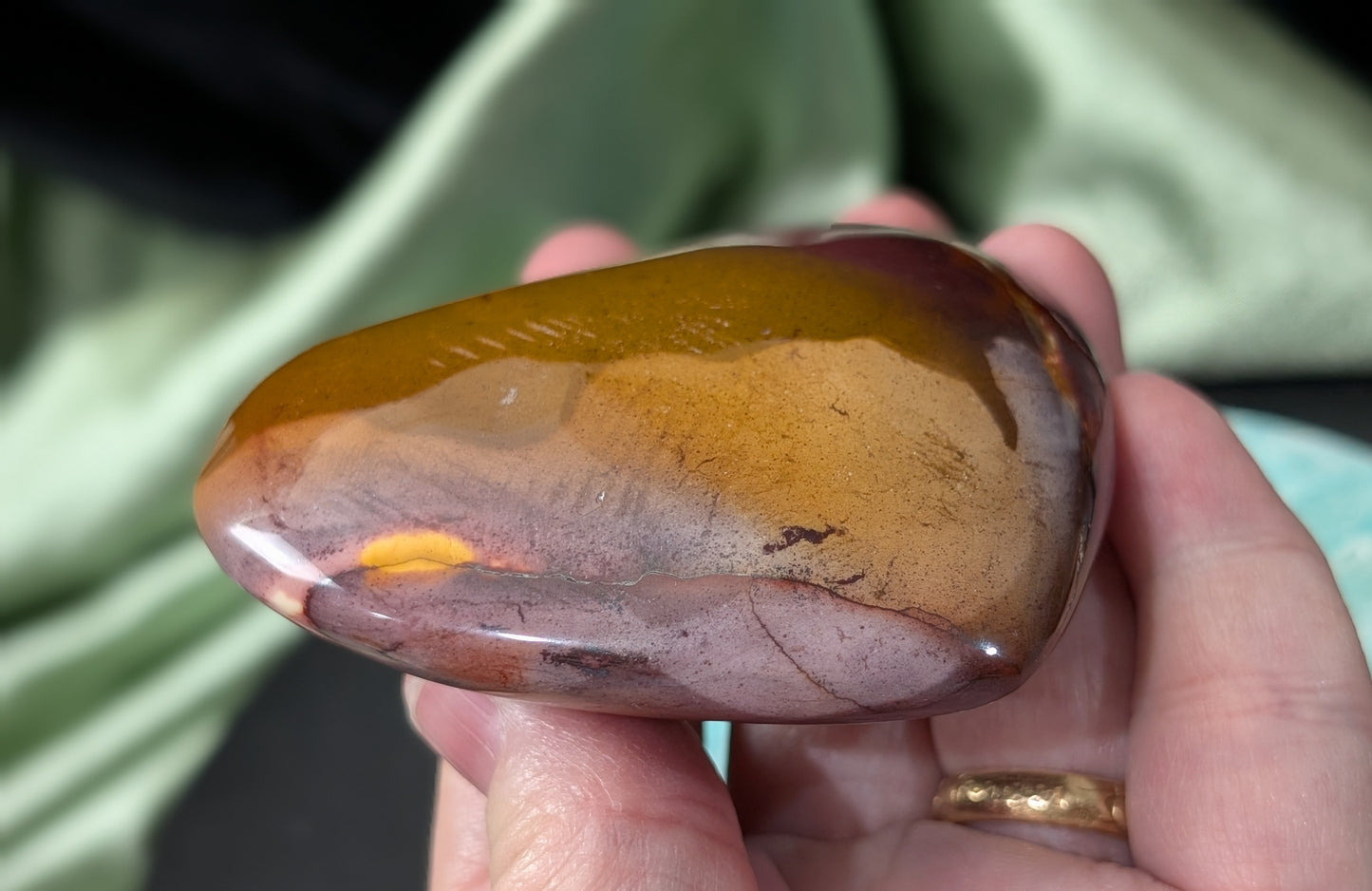 Hand Carved Mookaite Heart