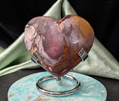 Hand Carved Mookaite Heart