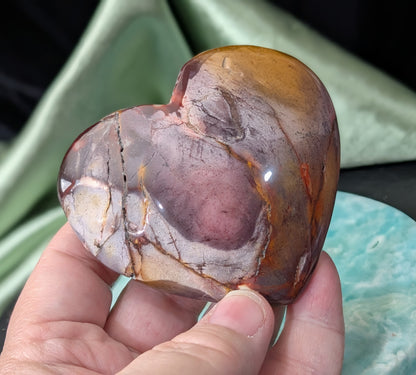Hand Carved Mookaite Heart