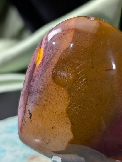 Hand Carved Mookaite Heart