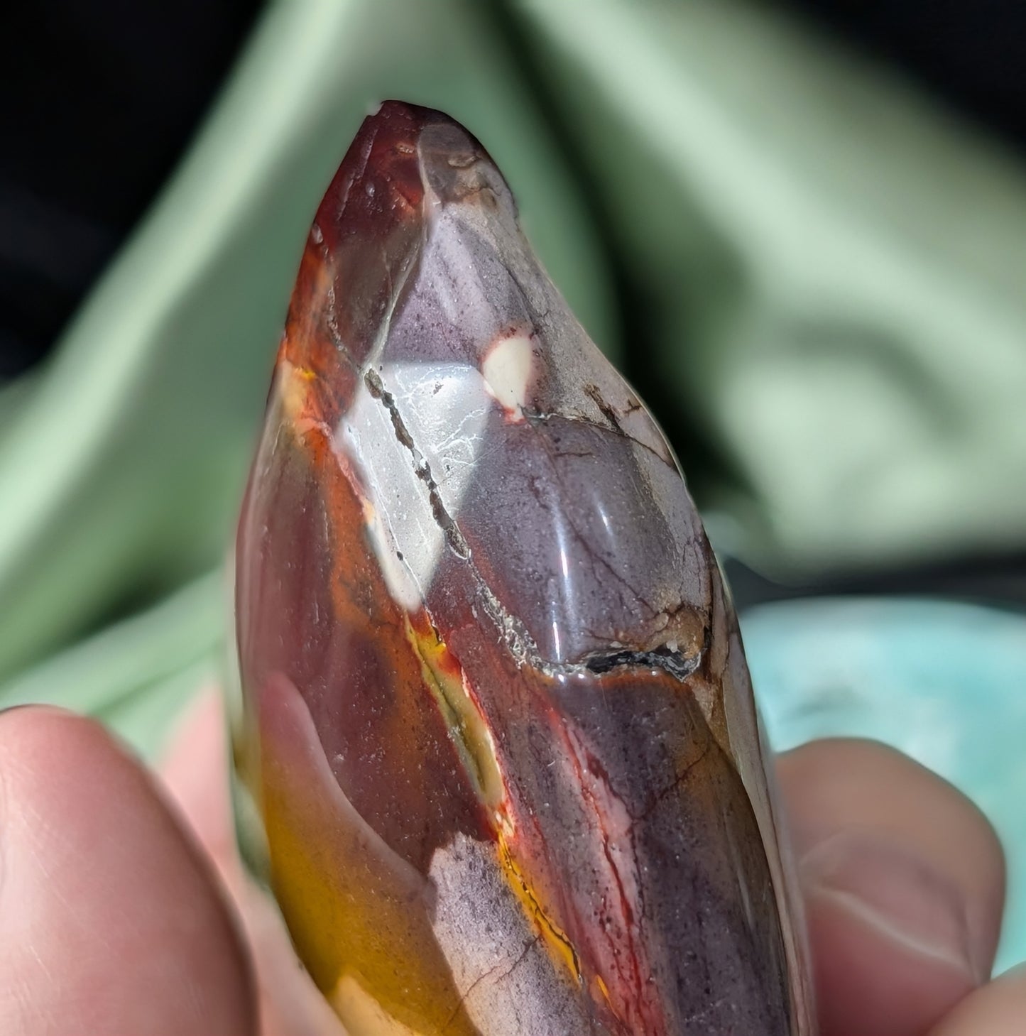 Hand Carved Mookaite Heart