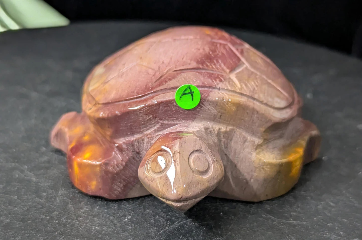 Hand Carved Mookaite Turtle Figurine 2A1