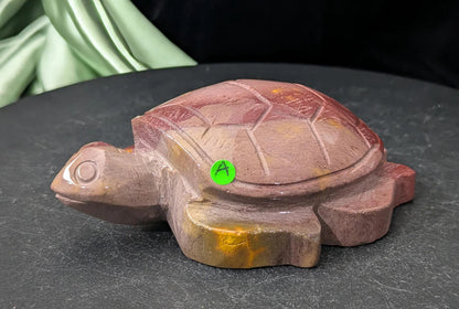 Hand Carved Mookaite Turtle Figurine 2A4