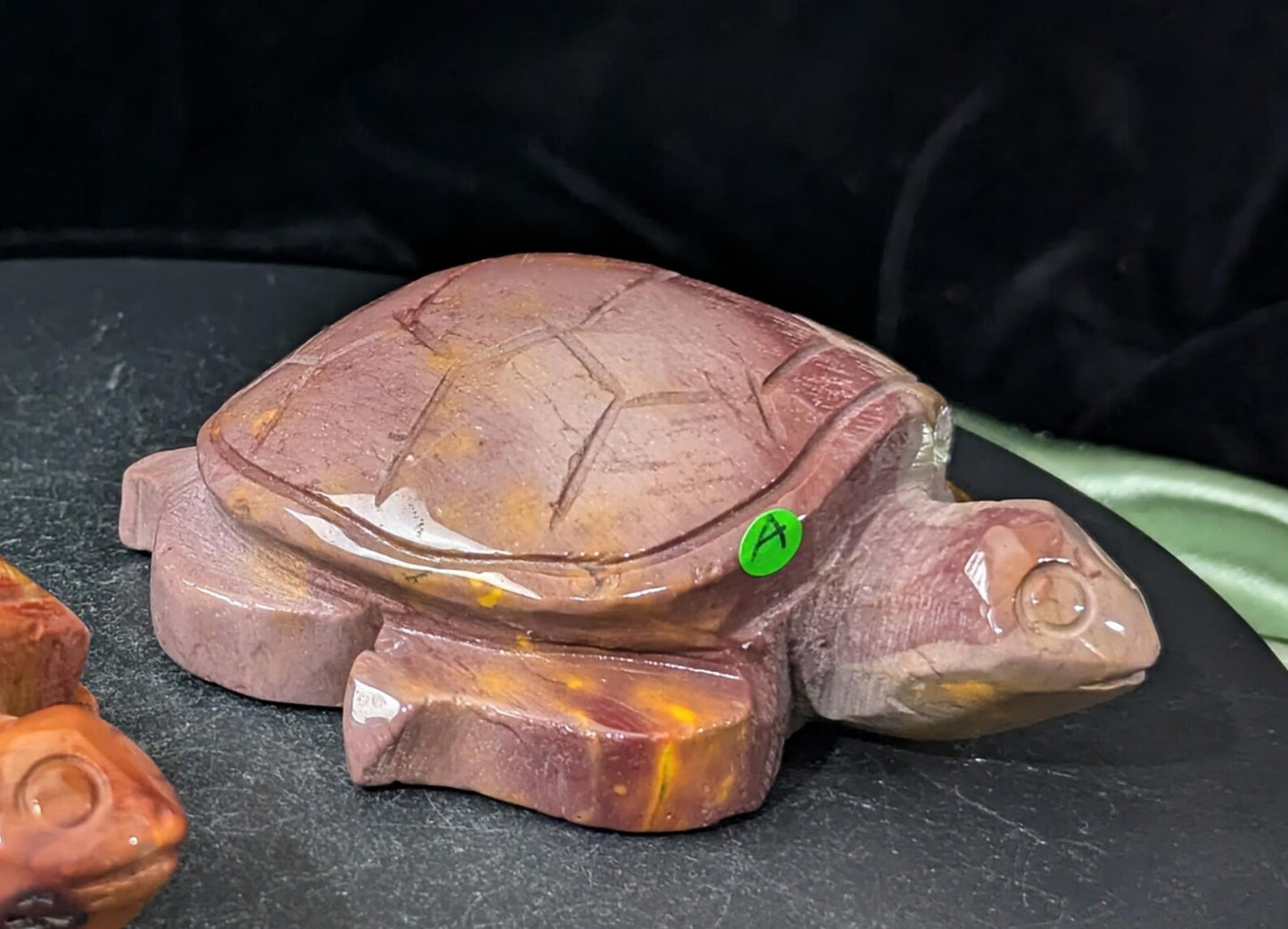 Hand Carved Mookaite Turtle Figurine 2A2