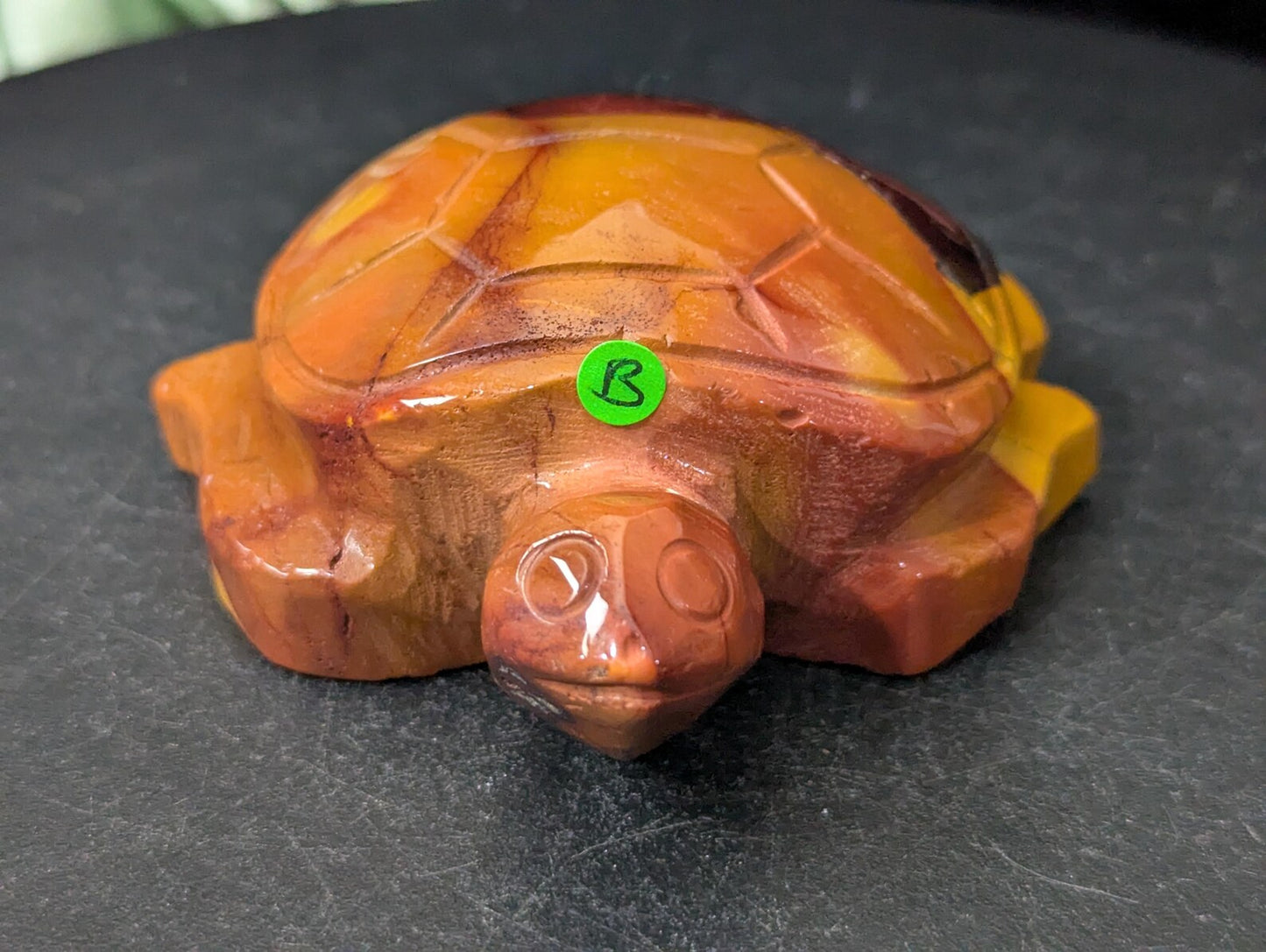 Hand Carved Mookaite Turtle Figurine 2B1