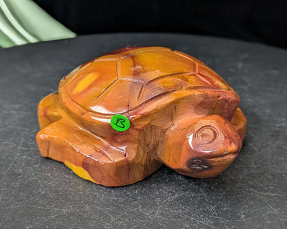 Hand Carved Mookaite Turtle Figurine 2B5
