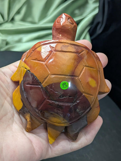 Hand Carved Mookaite Turtle Figurine 2B3