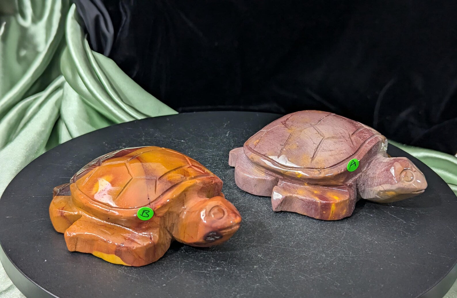 Hand Carved Mookaite Turtle Figurines