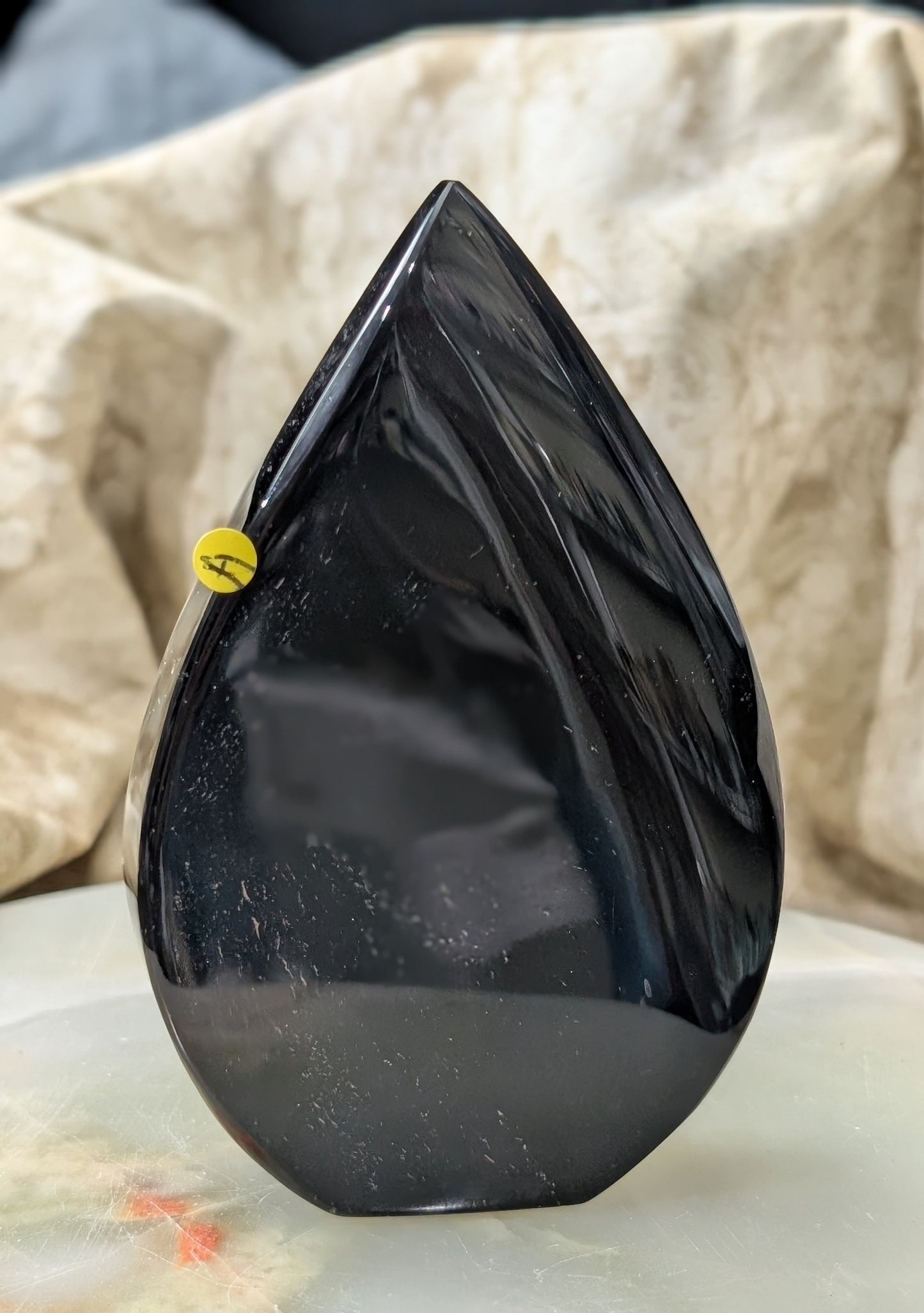 Hand Carved Obsidian Flame