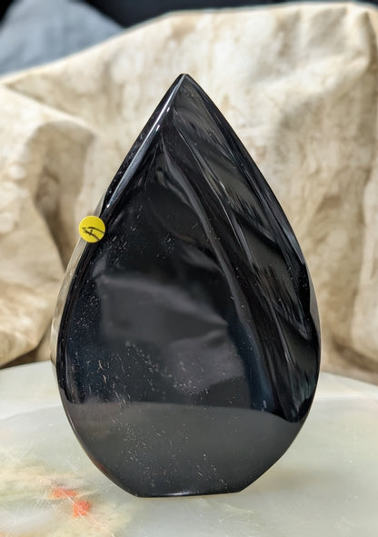Hand Carved Obsidian Flame