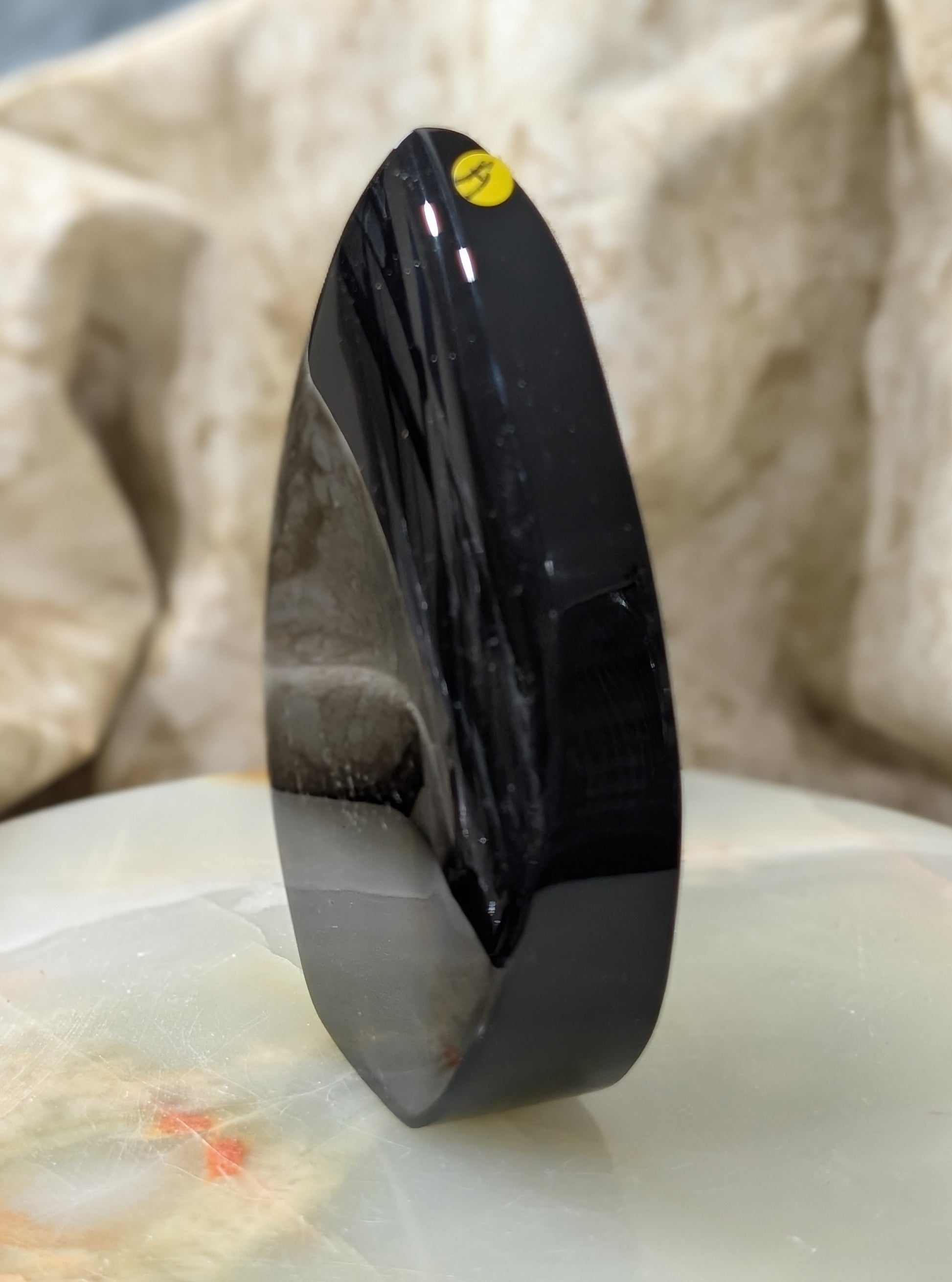 Hand Carved Obsidian Flame