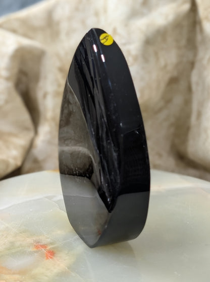 Hand Carved Obsidian Flame