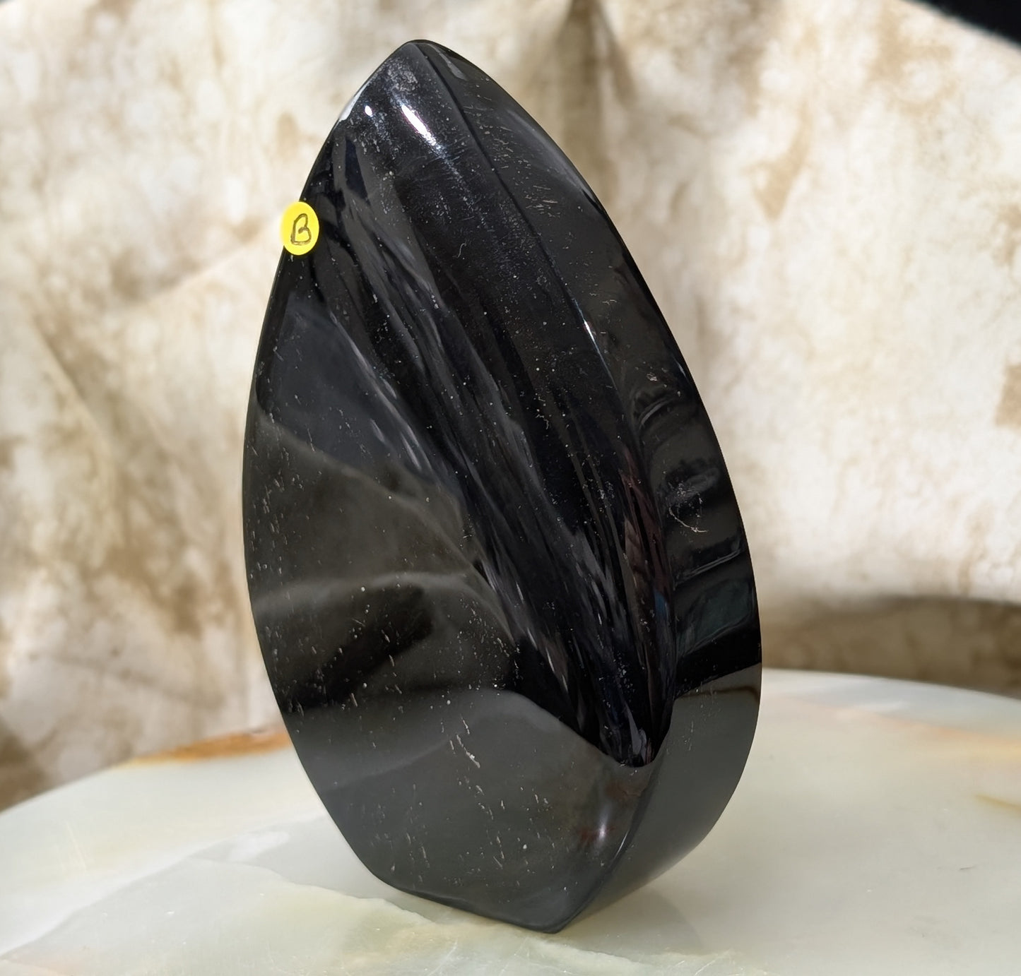 Hand Carved Obsidian Flame