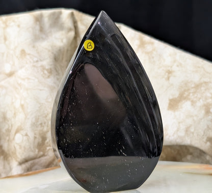 Hand Carved Obsidian Flame