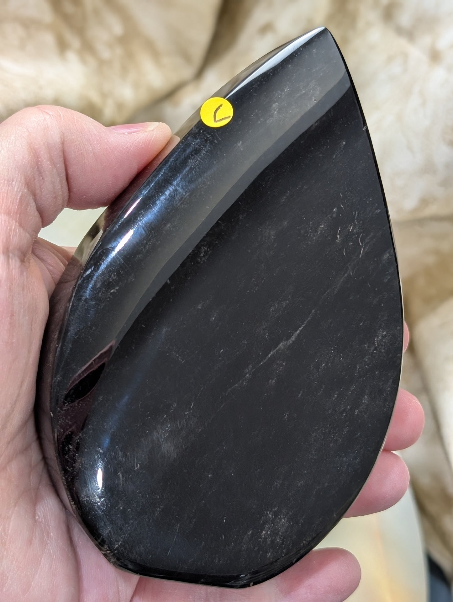 Hand Carved Obsidian Flame