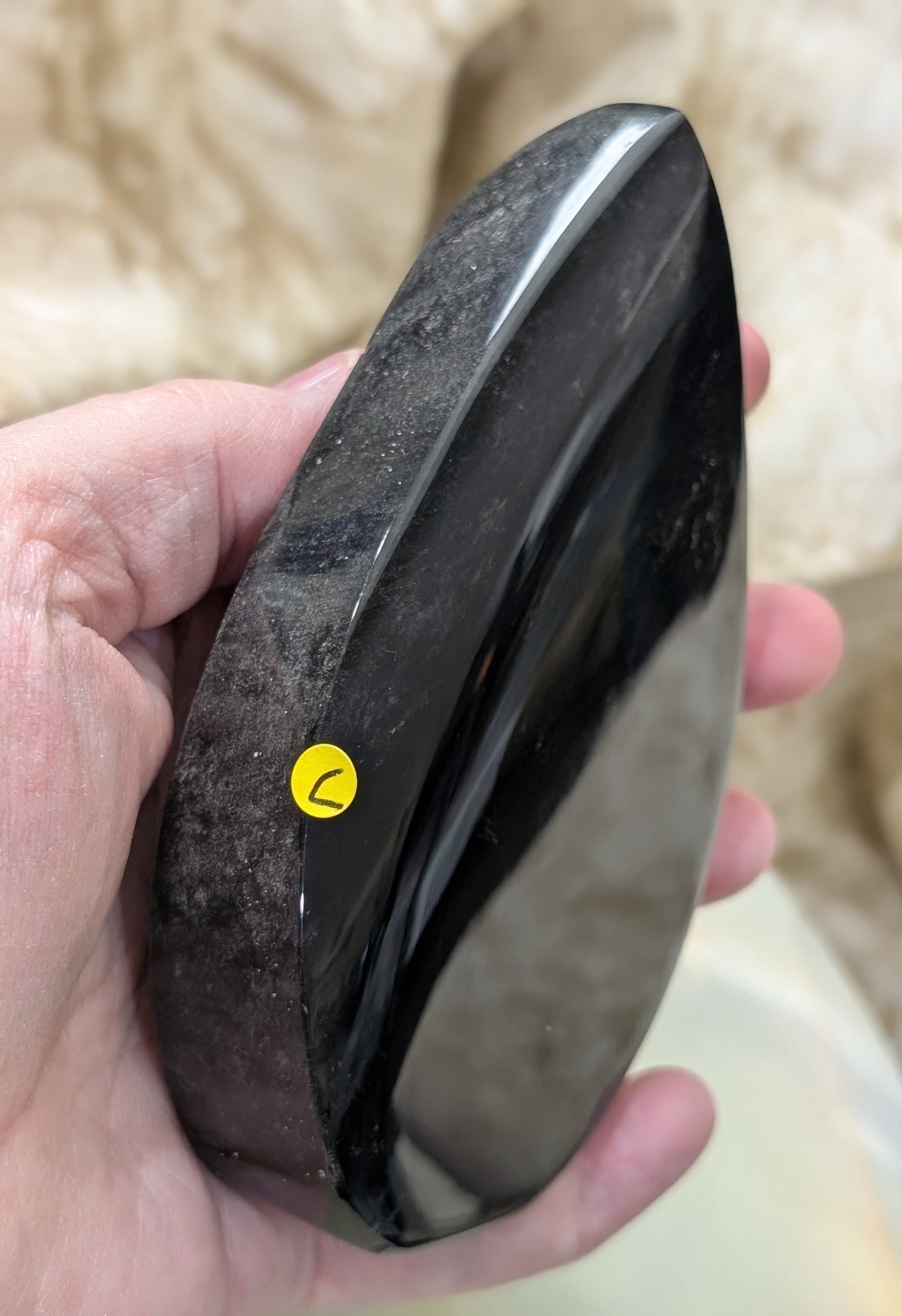 Hand Carved Obsidian Flame