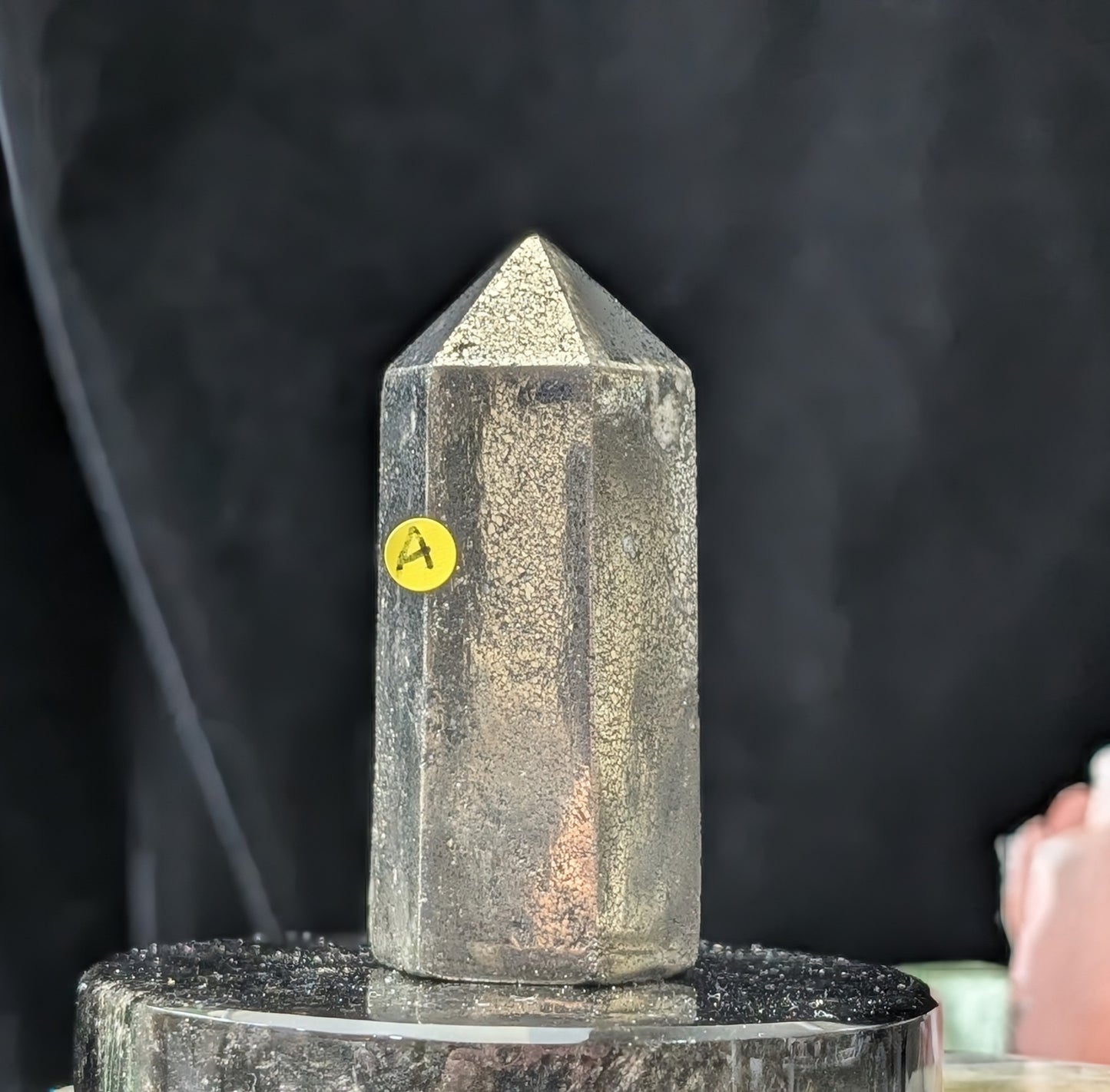 Hand Carved Pyrite Tower