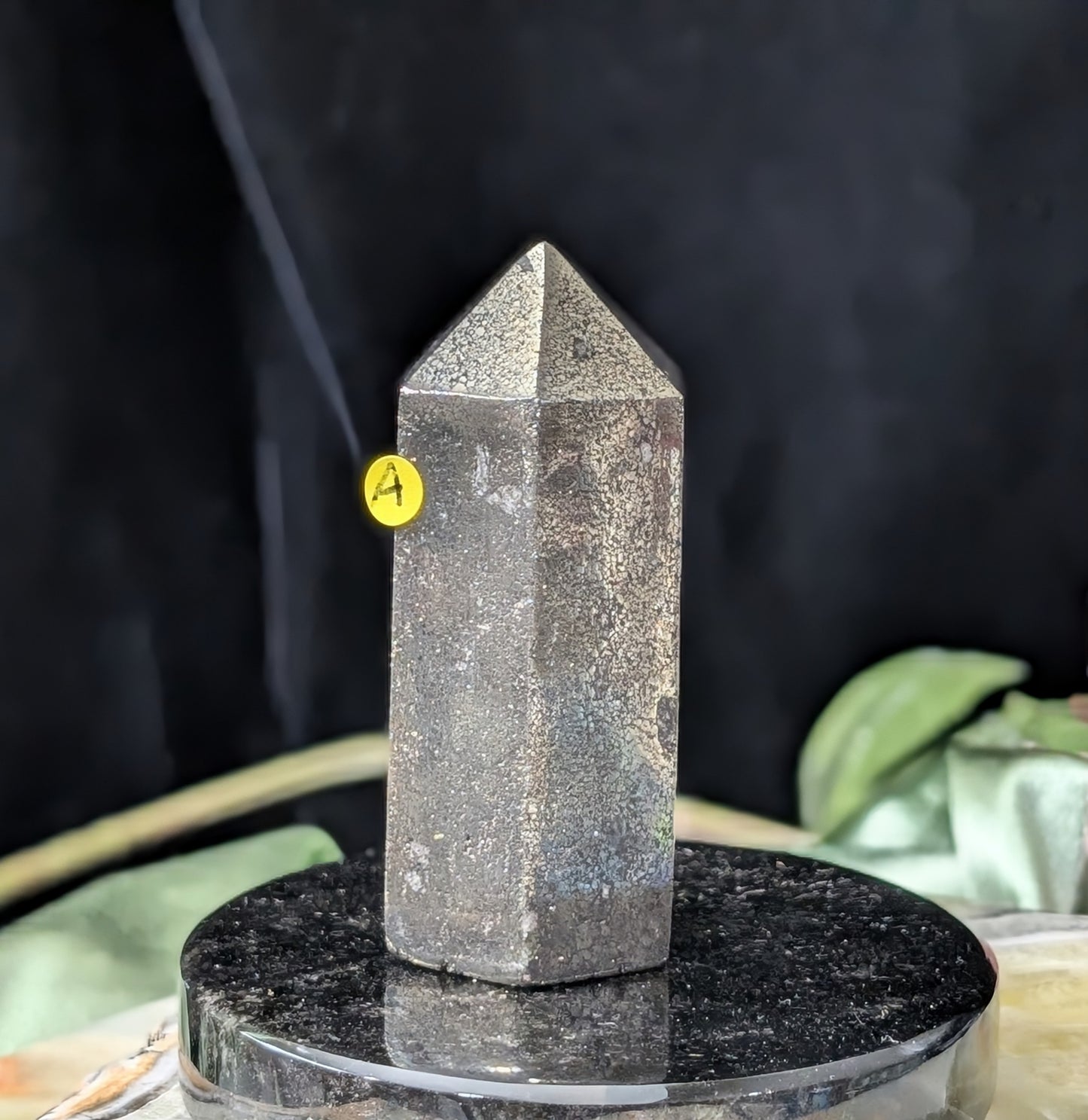 Hand Carved Pyrite Tower
