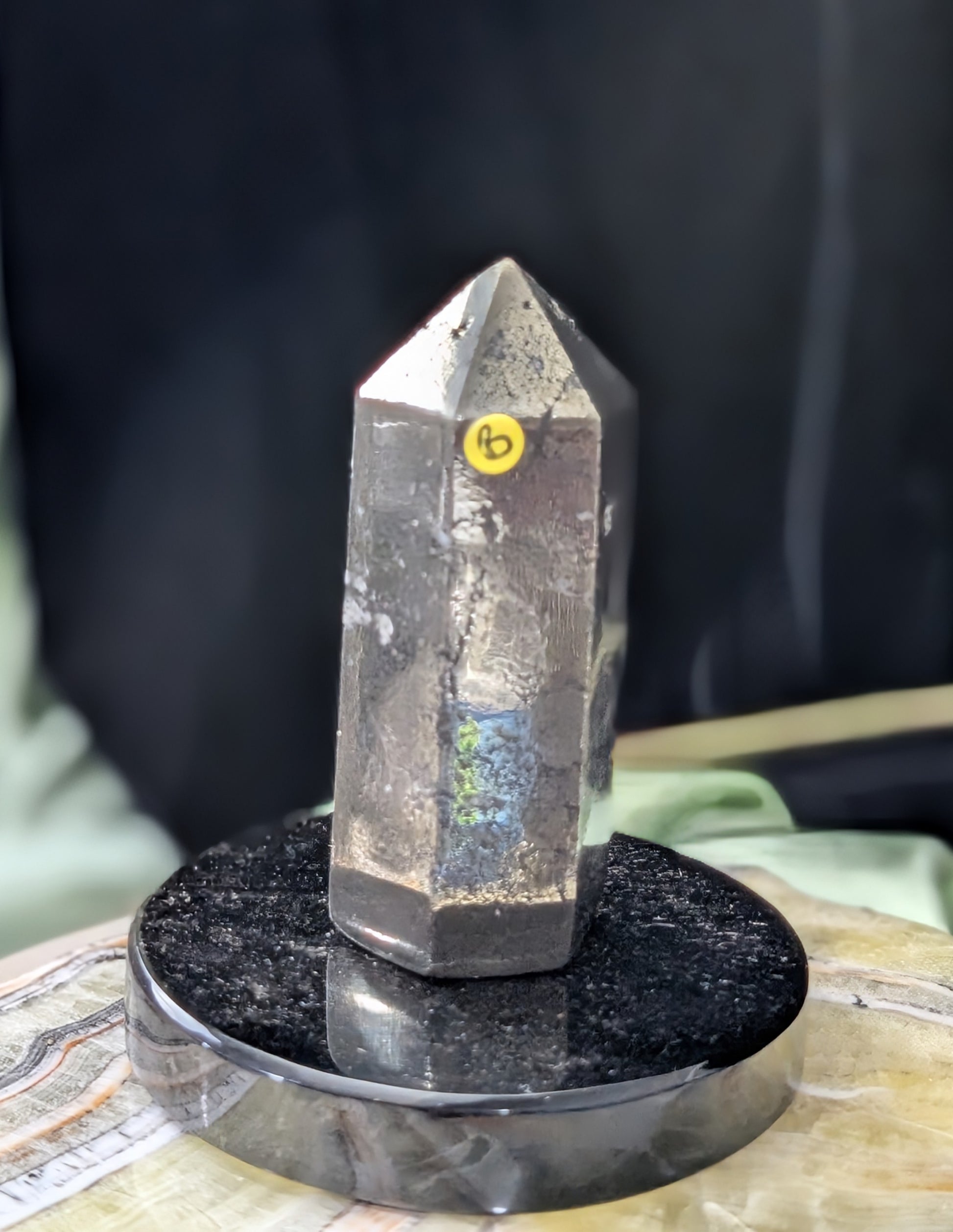 Hand Carved Pyrite Tower