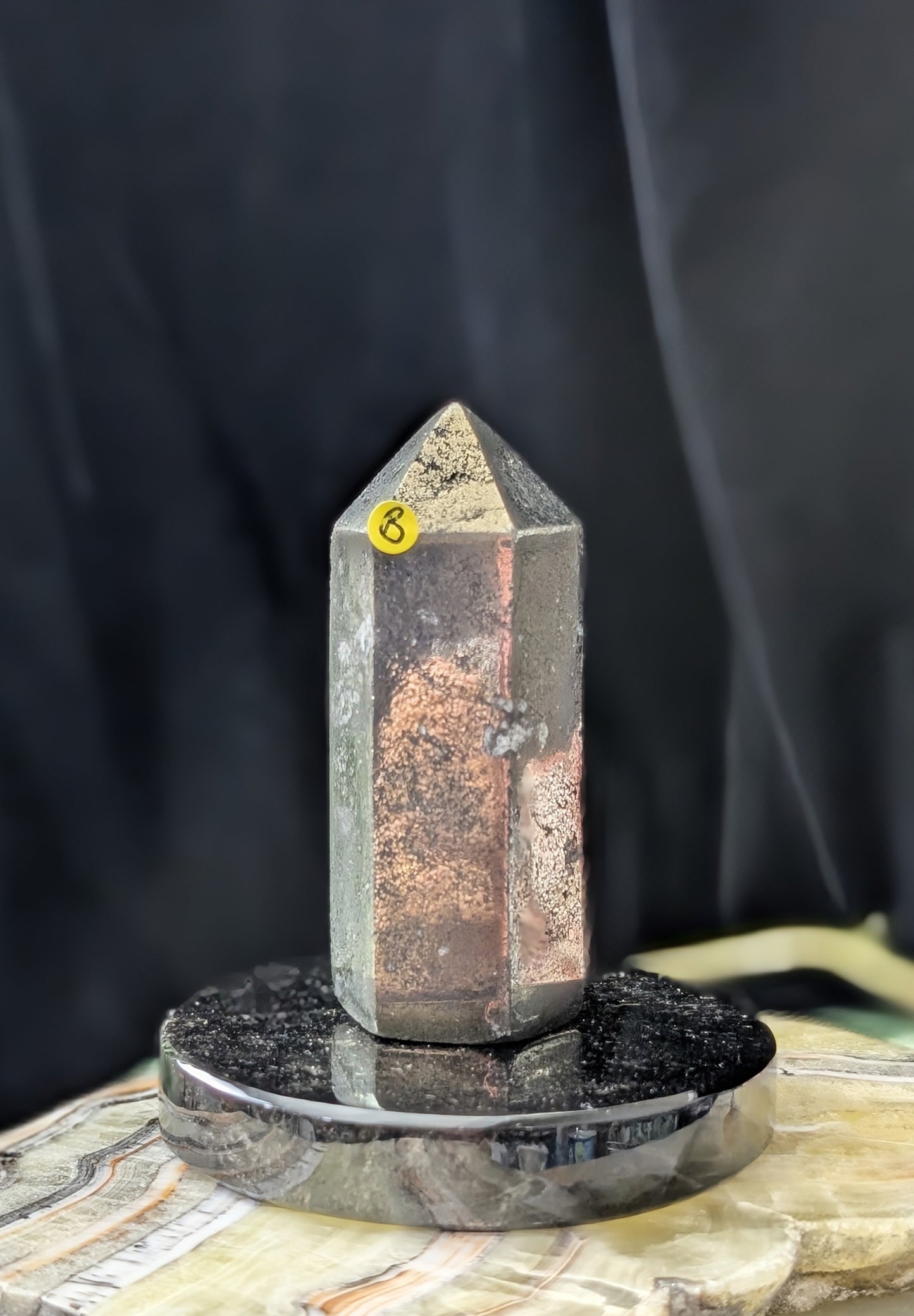 Hand Carved Pyrite Tower