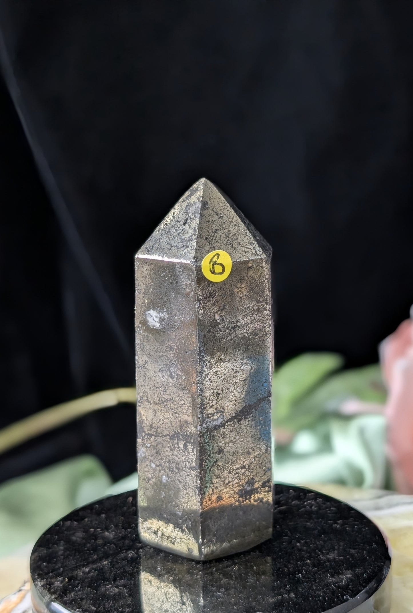 Hand Carved Pyrite Tower